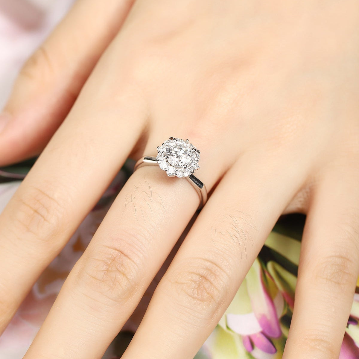 PT950 Platinum Circular 1.06ct Lab Grown Diamond Ring MHR494