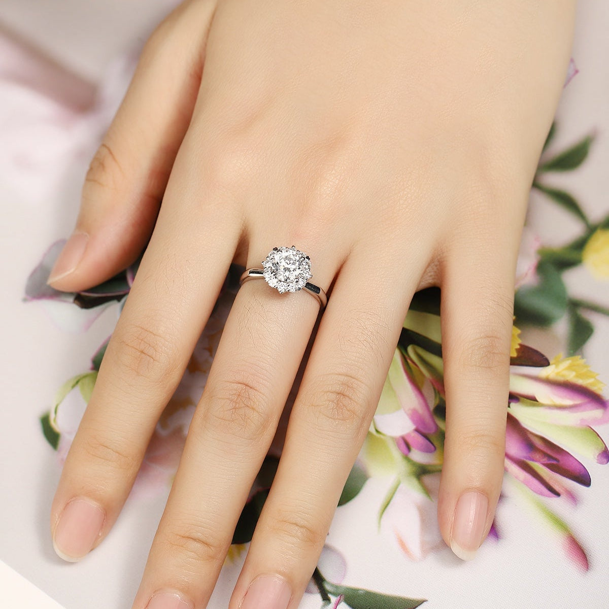 PT950 Platinum Circular 1.06ct Lab Grown Diamond Ring MHR494