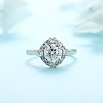 PT950 Platinum 1.05ct Circular Lab Grown Diamond Ring MHR277