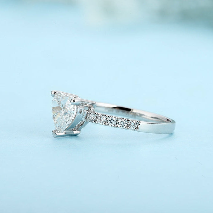 PT950 Platinum 1.10ct Heart Shaped Lab Grown Diamond Ring A PTJ133