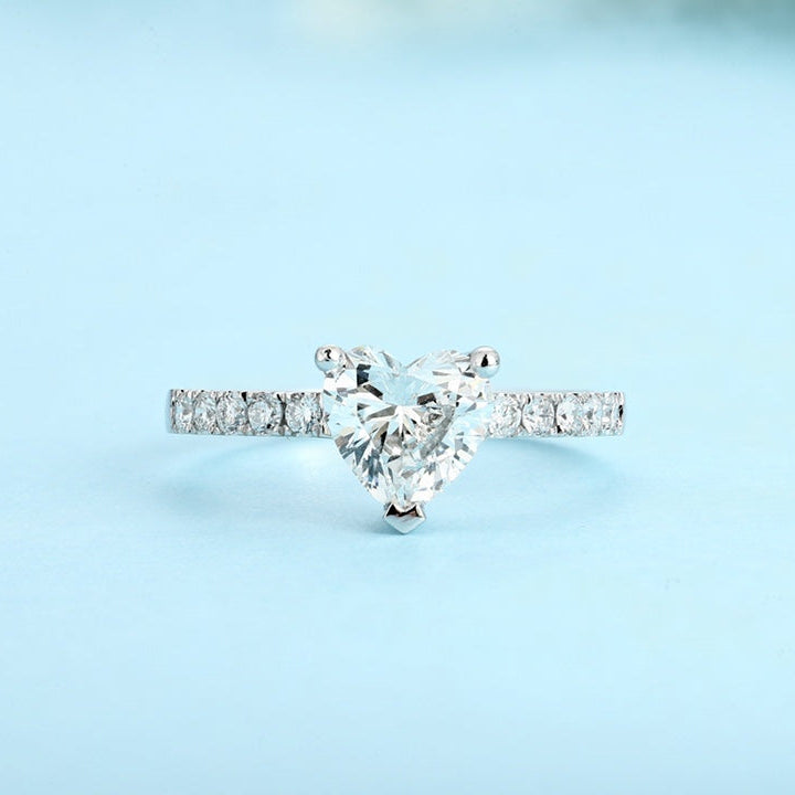 PT950 Platinum 1.10ct Heart Shaped Lab Grown Diamond Ring A PTJ133