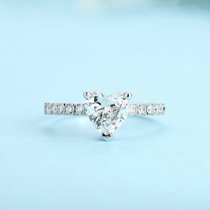 PT950 Platinum 1.10ct Heart Shaped Lab Grown Diamond Ring A PTJ133