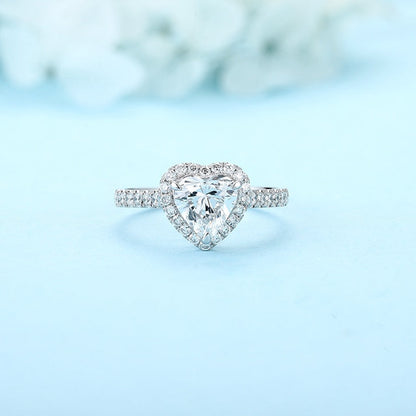 PT950 Platinum 1.00ct Heart Shaped Lab Grown Diamond Ring B PTJ113