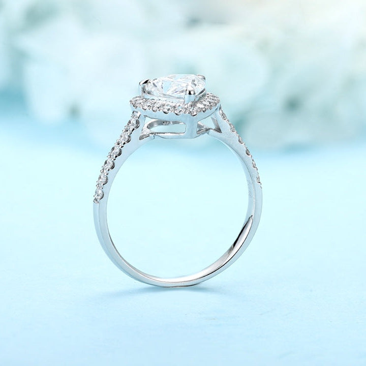 PT950 Platinum 1.00ct Heart Shaped Lab Grown Diamond Ring B PTJ113