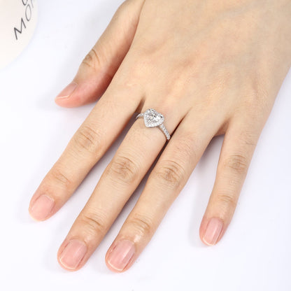 PT950 Platinum 1.00ct Heart Shaped Lab Grown Diamond Ring B PTJ113