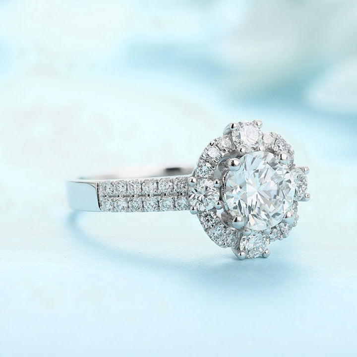 PT950 Platinum Circular 1ct Lab Grown Diamond Ring MTR014