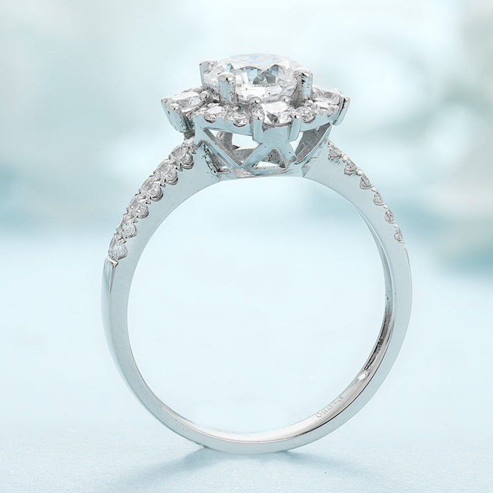 PT950 Platinum Circular 1ct Lab Grown Diamond Ring MTR014