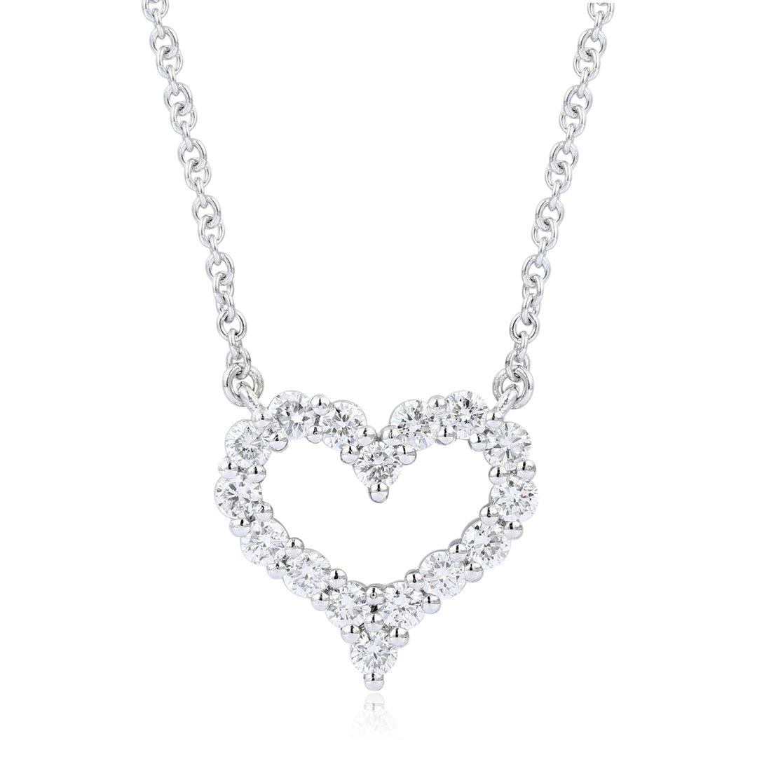 PT950 Platinum 0.50ct Lab Grown Diamond Heart Shaped Necklace PTJ013
