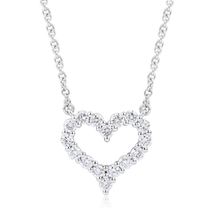 PT950 Platinum 0.50ct Lab Grown Diamond Heart Shaped Necklace PTJ013