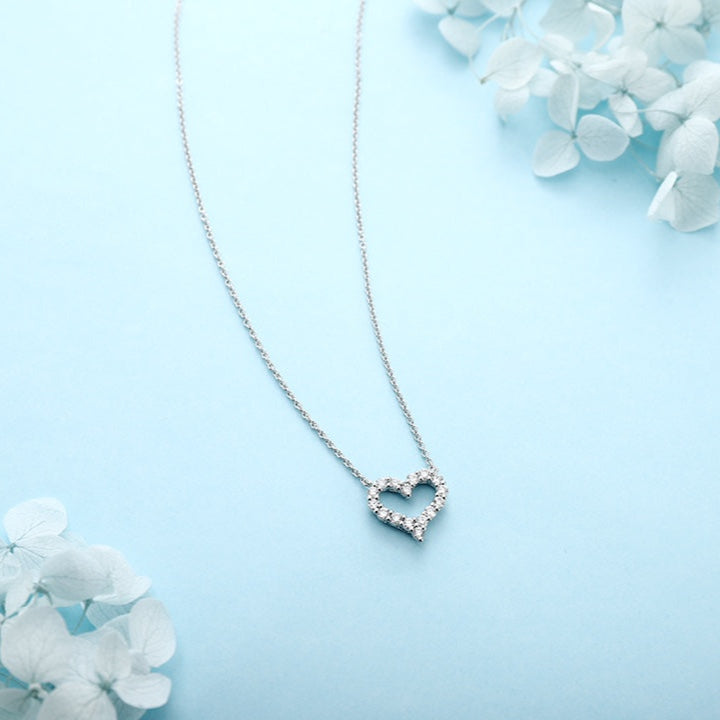 PT950 Platinum 0.50ct Lab Grown Diamond Heart Shaped Necklace PTJ013