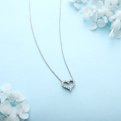 PT950 Platinum 0.50ct Lab Grown Diamond Heart Shaped Necklace PTJ013