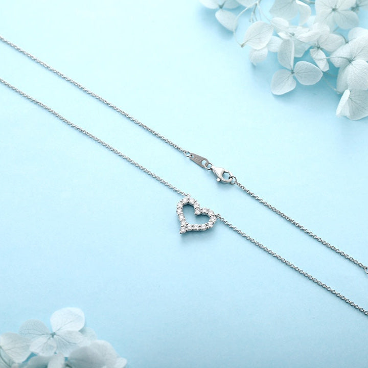 PT950 Platinum 0.50ct Lab Grown Diamond Heart Shaped Necklace PTJ013