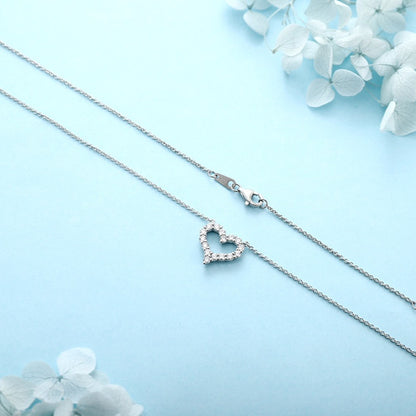 PT950 Platinum 0.50ct Lab Grown Diamond Heart Shaped Necklace PTJ013