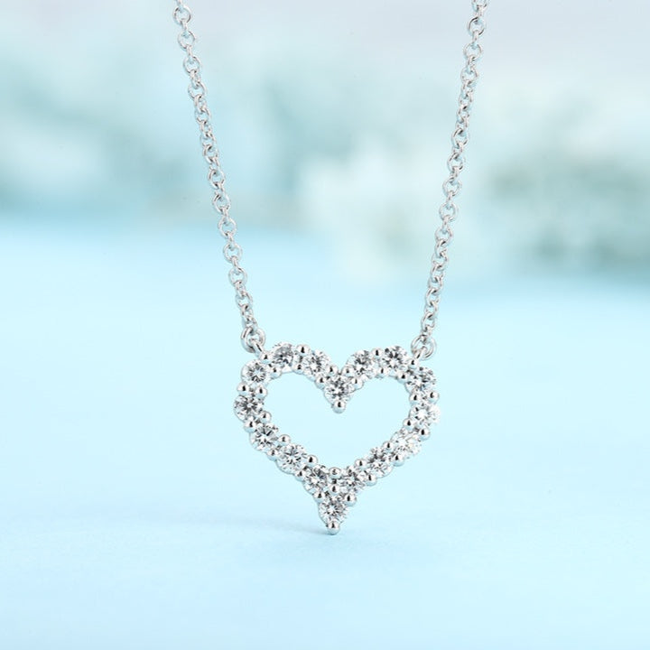 PT950 Platinum 0.50ct Lab Grown Diamond Heart Shaped Necklace PTJ013