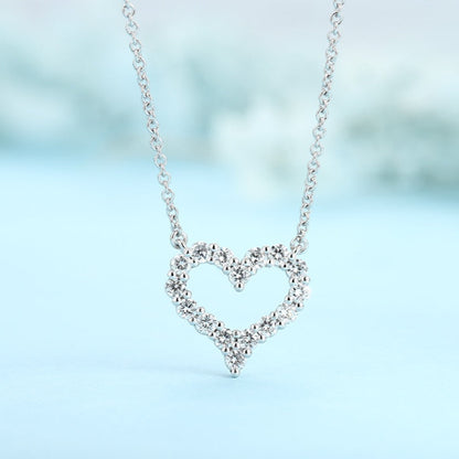 PT950 Platinum 0.50ct Lab Grown Diamond Heart Shaped Necklace PTJ013