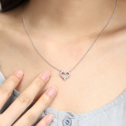 PT950 Platinum 0.50ct Lab Grown Diamond Heart Shaped Necklace PTJ013