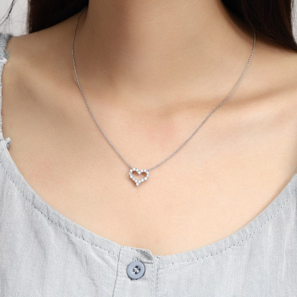 PT950 Platinum 0.50ct Lab Grown Diamond Heart Shaped Necklace PTJ013