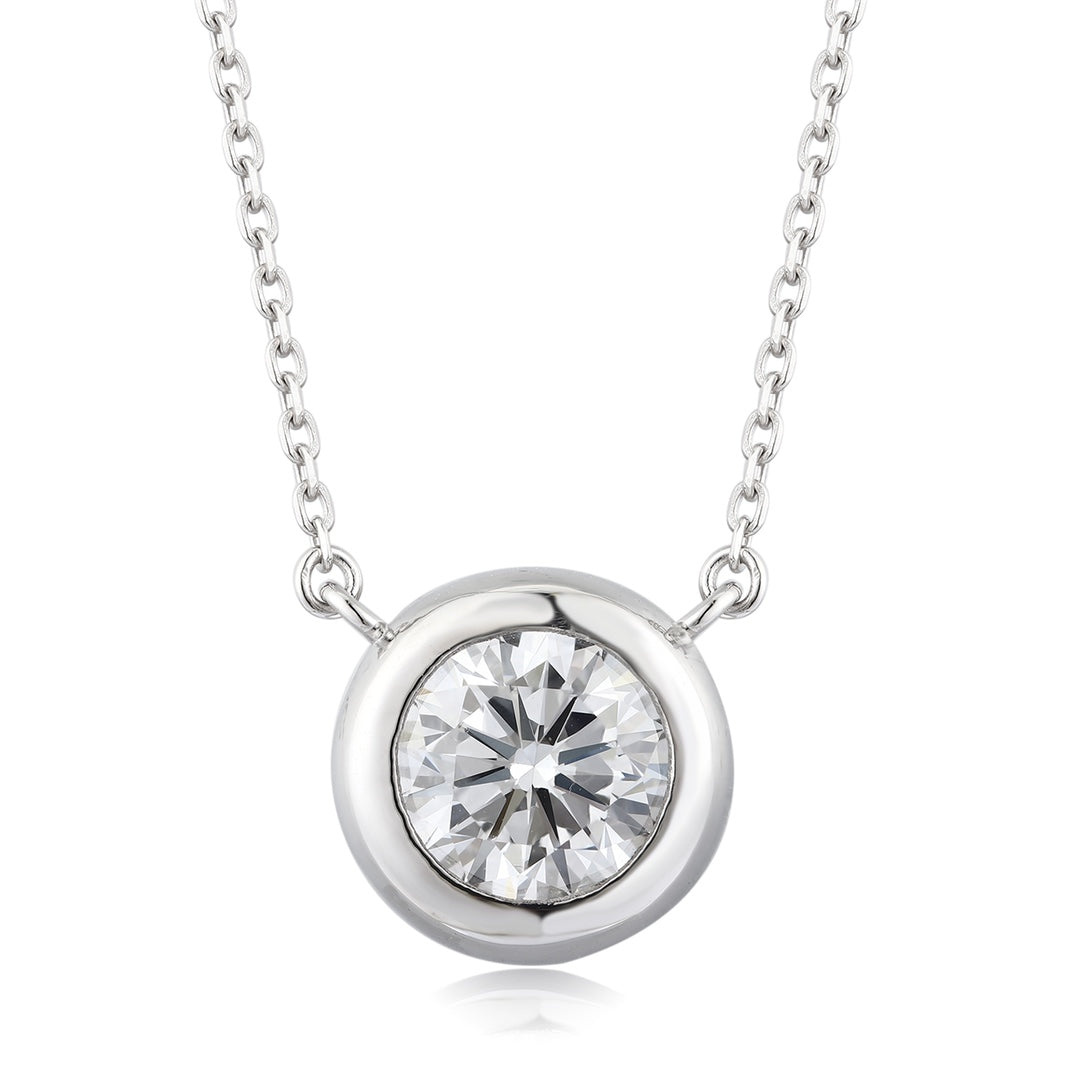 PT950 1.0ct Lab Grown Diamond Bubble Necklace