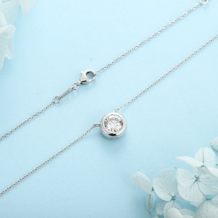 PT950 1.0ct Lab Grown Diamond Bubble Necklace