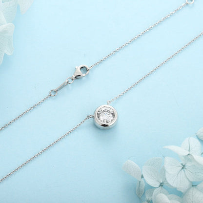 PT950 1.0ct Lab Grown Diamond Bubble Necklace