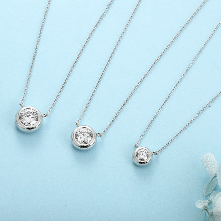 PT950 1.0ct Lab Grown Diamond Bubble Necklace