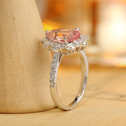 PT950 Platinum 2.9ct Waterdrop Shaped Lab Grown Diamond Morgan Powder Ring PR1522