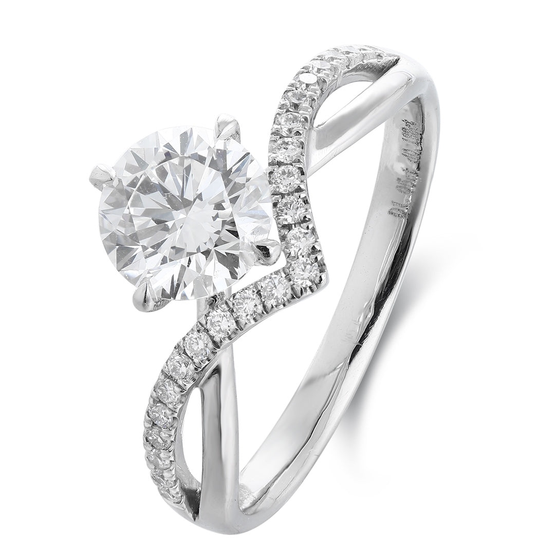 PT950 Circular Lab Grown Diamond Ring PTJ091
