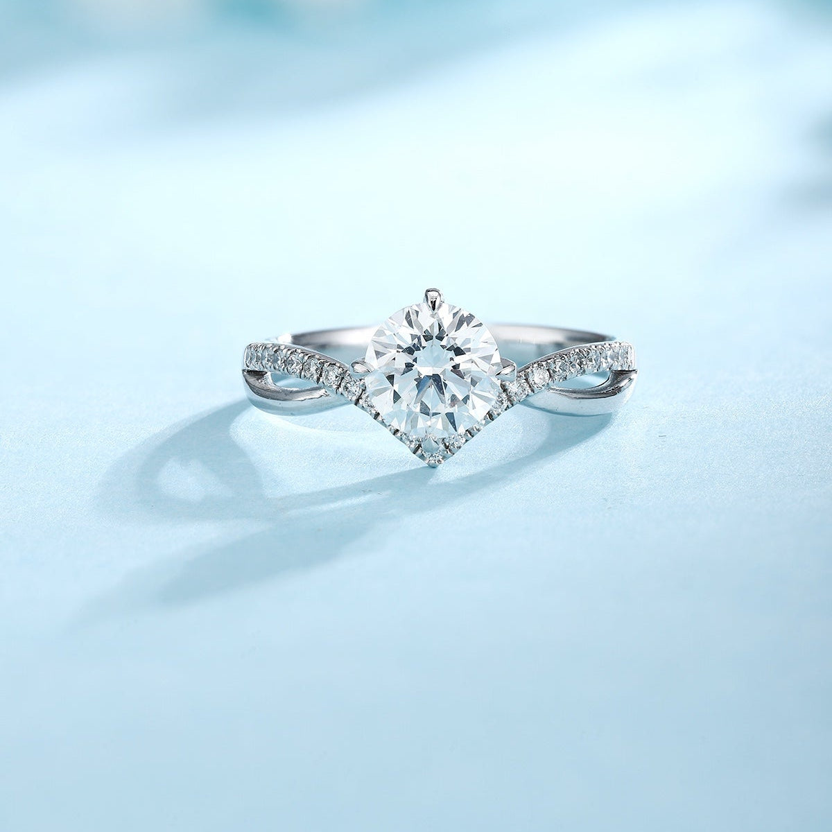 PT950 Circular Lab Grown Diamond Ring PTJ091