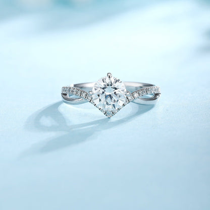 PT950 Circular Lab Grown Diamond Ring PTJ091