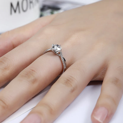 PT950 Circular Lab Grown Diamond Ring PTJ091