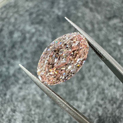 CVD Lab Grown Pink Color Diamonds Oval Cut 0.5CT~5.0CT VVS/VS With IGI Certificate