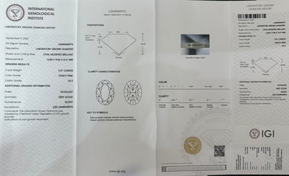 CVD Lab Grown Pink Color Diamonds Oval Cut 0.5CT~5.0CT VVS/VS With IGI Certificate