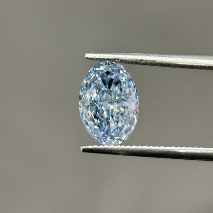 HPHT Lab Grown Blue Color Diamonds Ovel Shape  0.5ct~5.0ct VVS/VS With Certificate