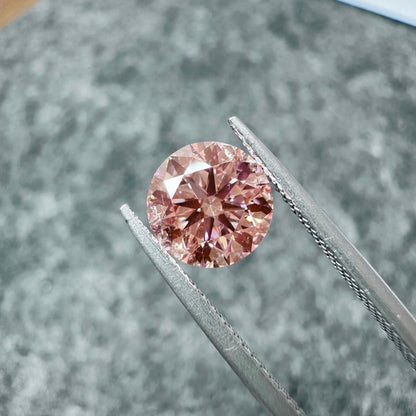 HPHT Lab Grown Pink Color Diamonds Round Shape 0.5ct~5.0ct VVS/VS With IGI Certificate