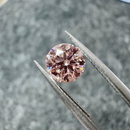 CVD Lab Grown Pink Color Diamonds Round Shape 0.5ct~5.0ct VVS/VS With IGI Certificate