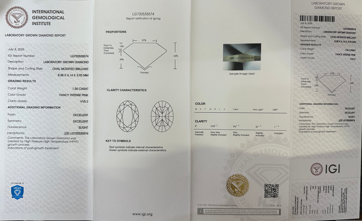 HPHT Lab Grown Pink Color Diamonds Oval Shape 0.5ct~5.0ct VVS/VS With IGI Certificate