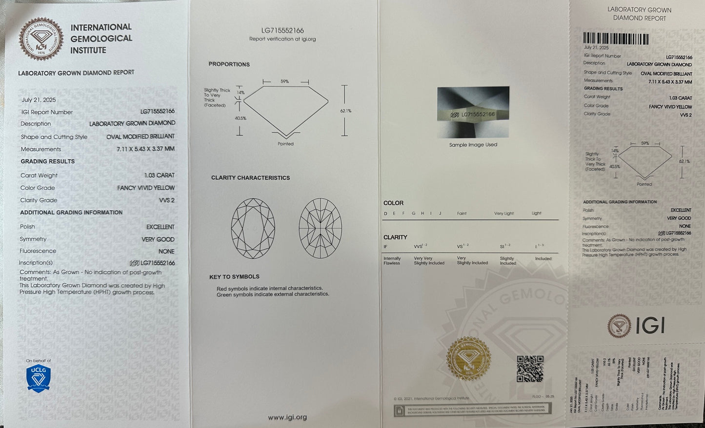 HPHT Lab Grown Yellow Color Diamonds Oval Shape 0.5ct~5.0ct VVS/VS With IGI Certificate