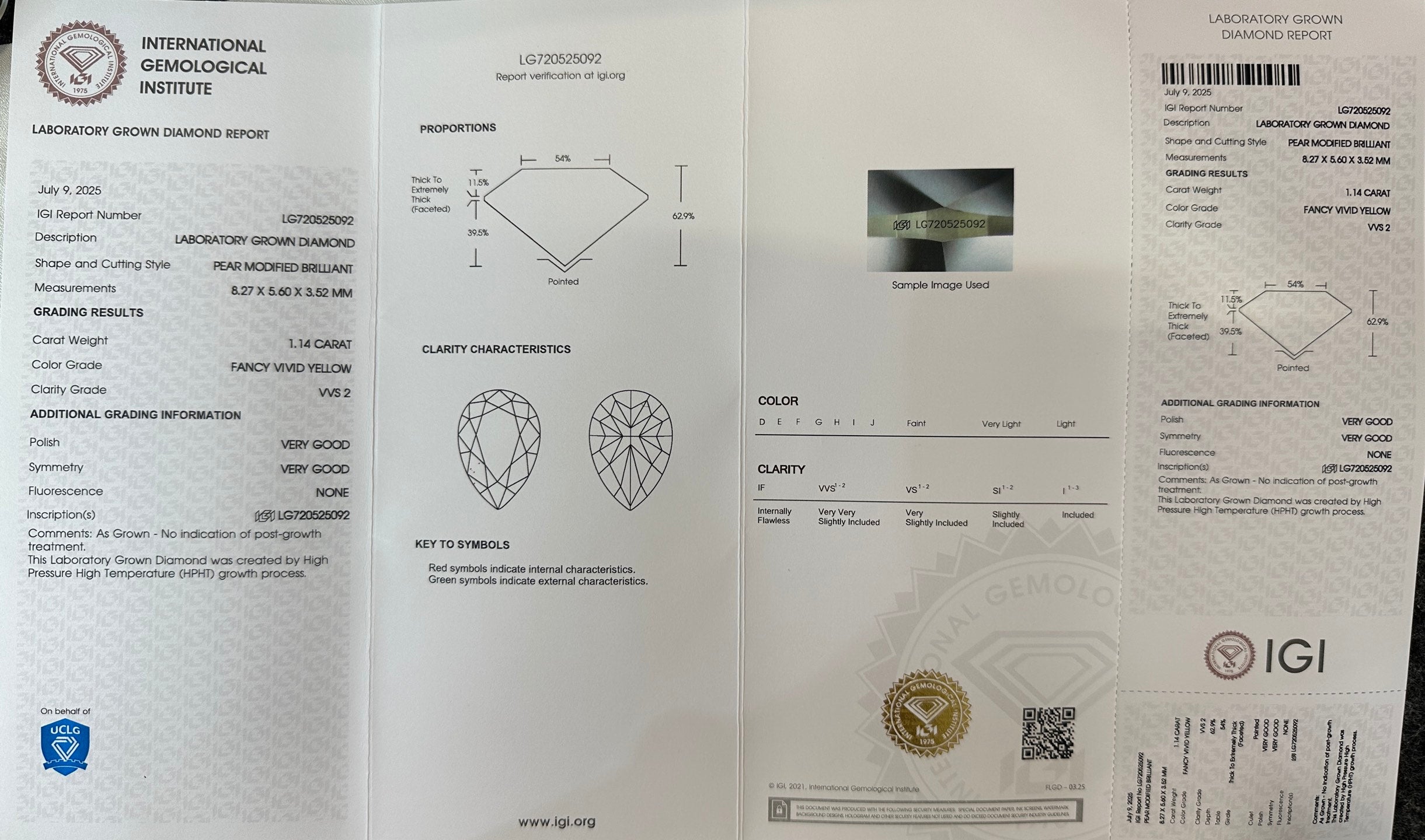 HPHT Lab Grown Yellow Color Diamonds Briolette Shape 0.5ct~5.0ct VVS/VS With IGI Certificate