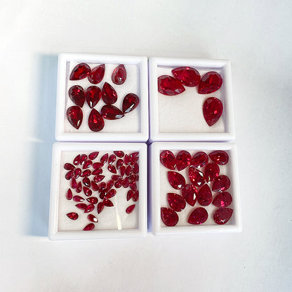 Czochralski Lab Grown Ruby Pear Shape