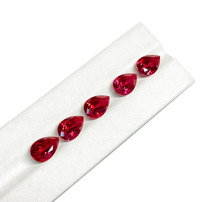 5A Lab Grown Ruby Pear Shape