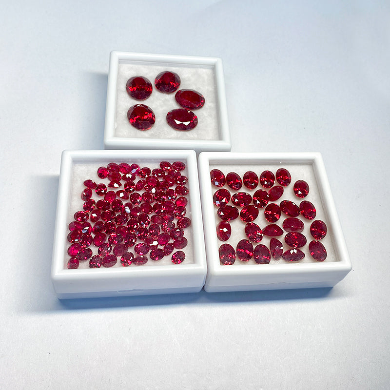 Czochralski Lab Grown Ruby Oval Shape