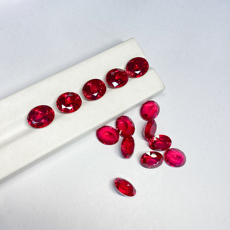 Czochralski Lab Grown Ruby Oval Shape