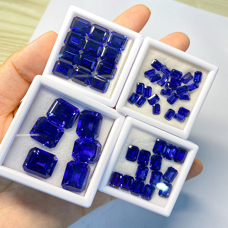 Czochralski Cultivate Sapphire Emerald Cut