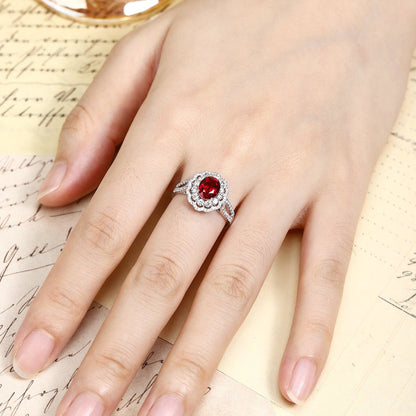 PT950 1.61ct Lab Grown Diamond Lab Grown Ruby Treasure Ring