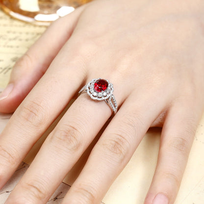 PT950 1.61ct Lab Grown Diamond Lab Grown Ruby Treasure Ring