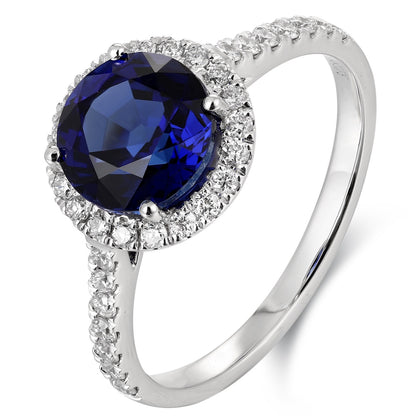 PT950 2.86ct Lab Grown Diamonds Lab Grown Blue Ring JSABR181385