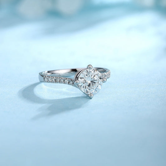 PT950 1.03ct Circular Lab Grown Diamonds Ring PTJ100 Platinum