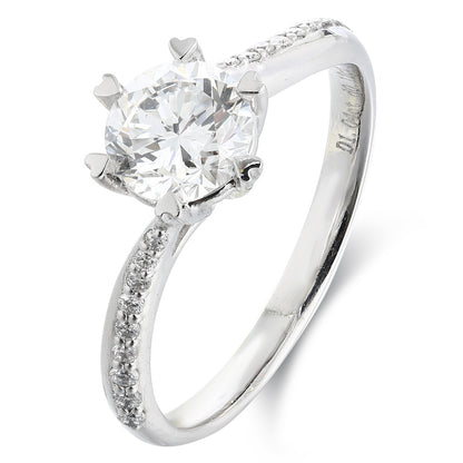 PT950 1.04ct Circular Lab Grown Diamond Ring PTJ097 Platinum