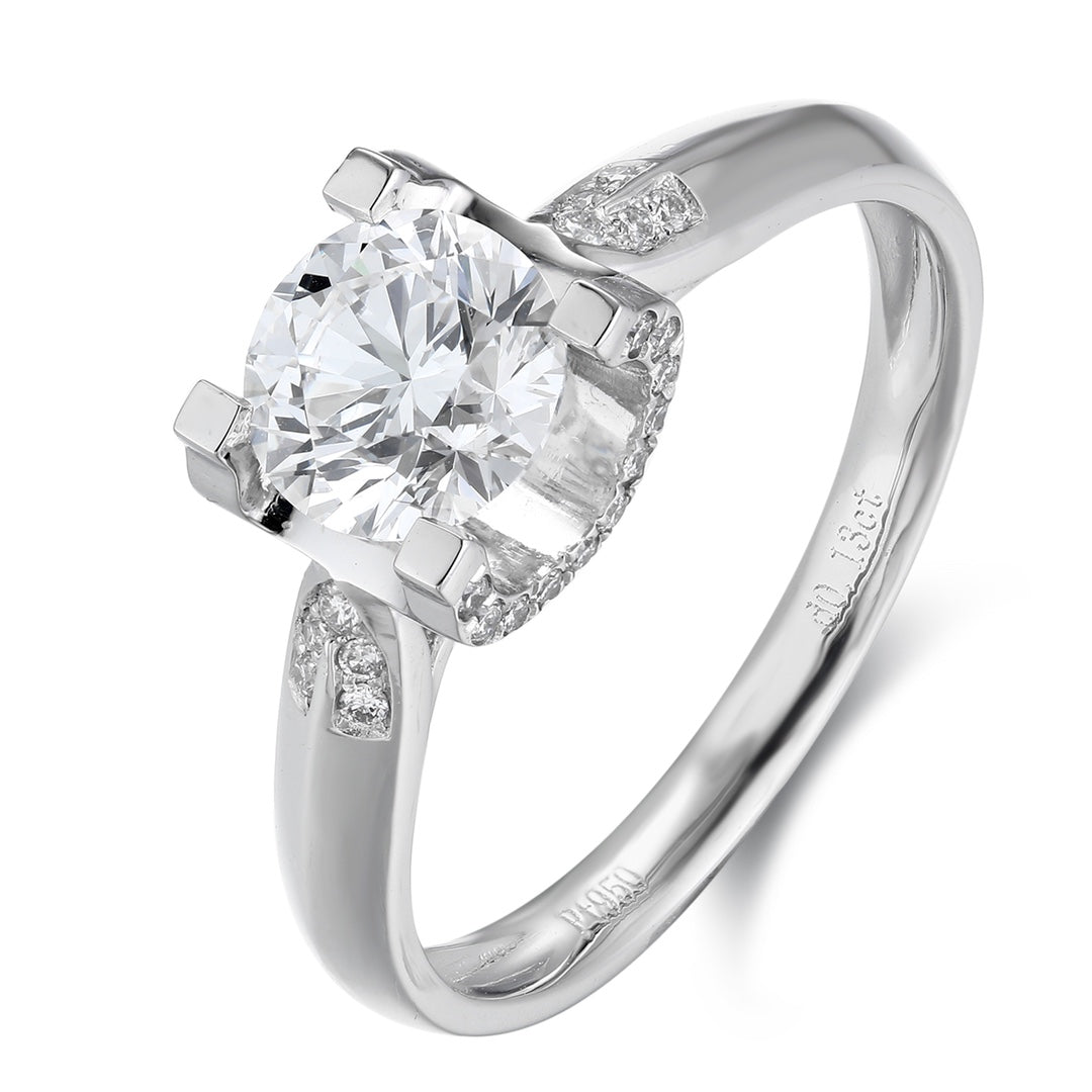 PT950 1.10ct Circular Lab Grown Diamond Ring MT0039
