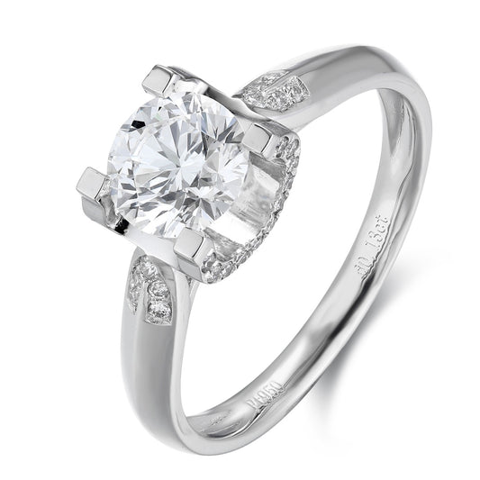 PT950 1.10ct Circular Lab Grown Diamond Ring MT0039